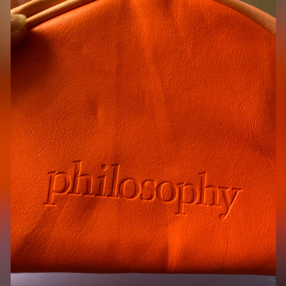 Philosophy Bright Orange Cosmetic Bag